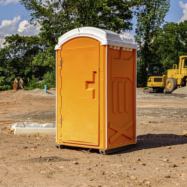 how often are the portable toilets cleaned and serviced during a rental period in Gisela